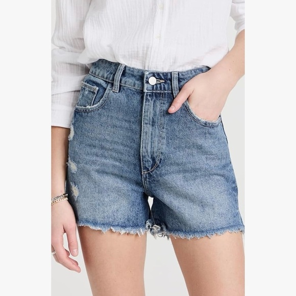 DL1961 Emilie High Rise Vintage Denim Jean Shorts Size 31 - Picture 1 of 10